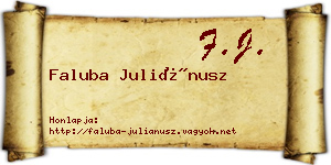Faluba Juliánusz névjegykártya
